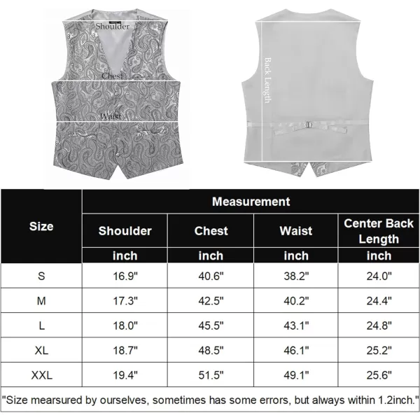 COOFANDY Men's Vest Tie Set 3PC Paisley Floral Jacquard Waistcoat and Necktie Pocket Square Vests for Suit Tuxedo Wedding