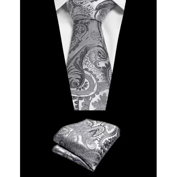 COOFANDY Men's Vest Tie Set 3PC Paisley Floral Jacquard Waistcoat and Necktie Pocket Square Vests for Suit Tuxedo Wedding