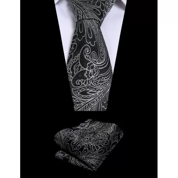 COOFANDY Men's Vest Tie Set 3PC Paisley Floral Jacquard Waistcoat and Necktie Pocket Square Vests for Suit Tuxedo Wedding