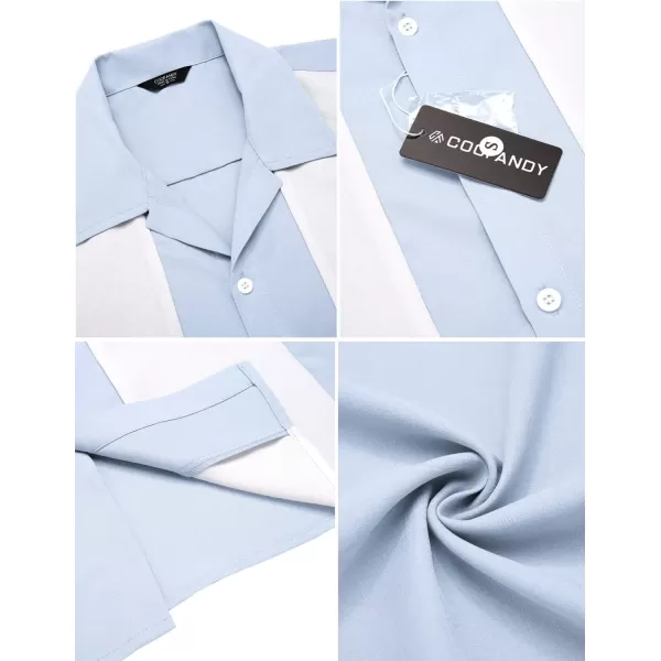 COOFANDY Men's Vintage Bowling Shirt Short Sleeve Button Down Summer Cuba Beach Shirts