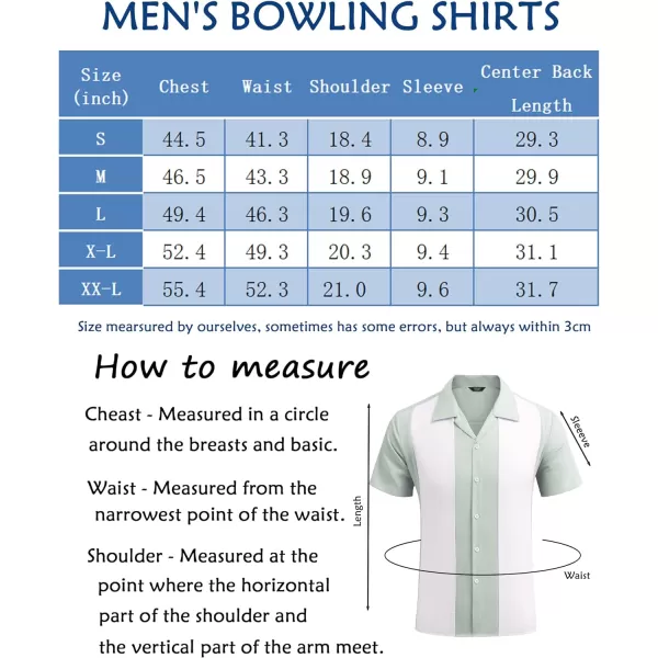COOFANDY Men's Vintage Bowling Shirt Short Sleeve Button Down Summer Cuba Beach Shirts