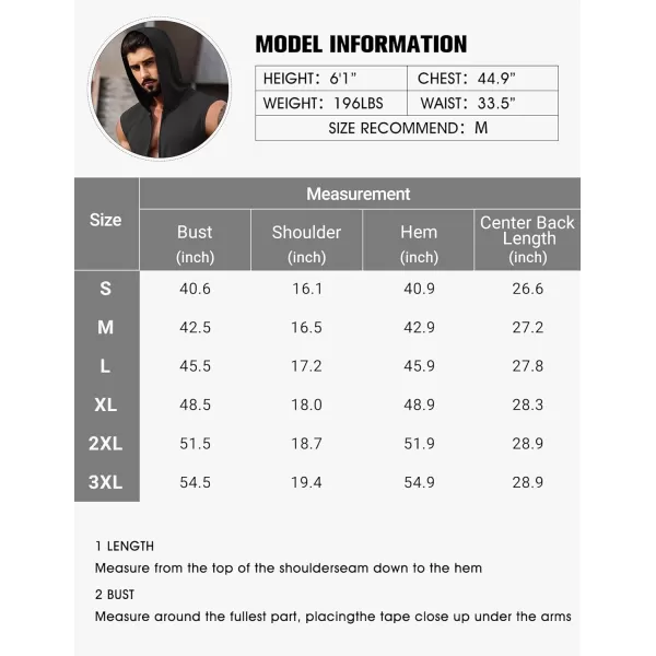 COOFANDY Men's Workout Hooded Tank Tops 2 Pack Zip Up Sleeveless Gym Shirts Muscle Cut Off T Shirt Bodybuilding Hoodies