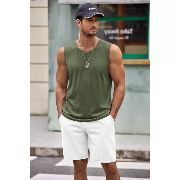 COOFANDY Men's Workout Tank Top 2 Pack Casual Soft Sleeveless Gym Muscle Shirts Bodybuilding Tee