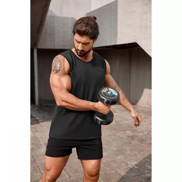 COOFANDY Men's Workout Tank Top 2 Pack Casual Soft Sleeveless Gym Muscle Shirts Bodybuilding Tee