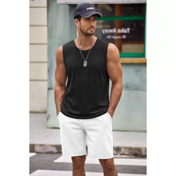 COOFANDY Men's Workout Tank Top 2 Pack Casual Soft Sleeveless Gym Muscle Shirts Bodybuilding Tee