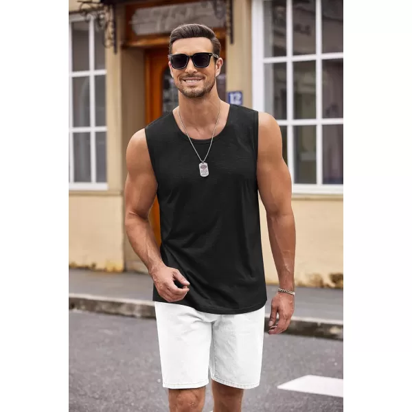 COOFANDY Men's Workout Tank Top 2 Pack Casual Soft Sleeveless Gym Muscle Shirts Bodybuilding Tee