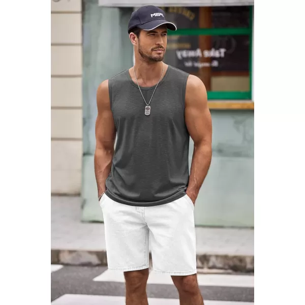COOFANDY Men's Workout Tank Top 2 Pack Casual Soft Sleeveless Gym Muscle Shirts Bodybuilding Tee