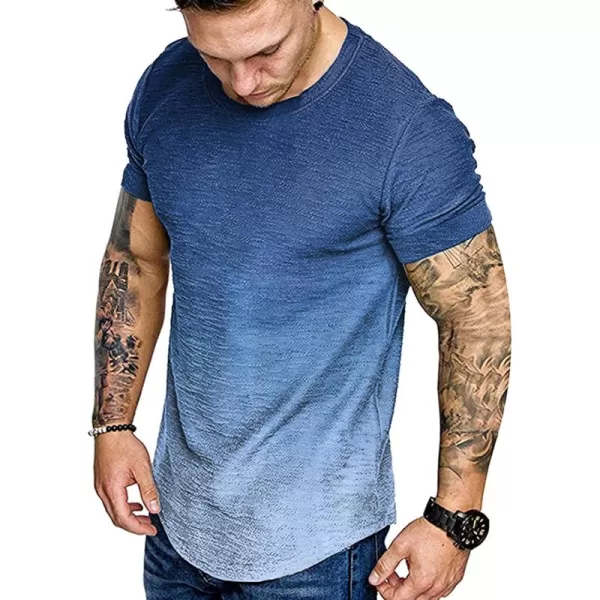 COOFANDY Men 2 Pack Muscle Workout T Shirt Gym Bodybuilding Short Sleeve Hipster Tee Top)