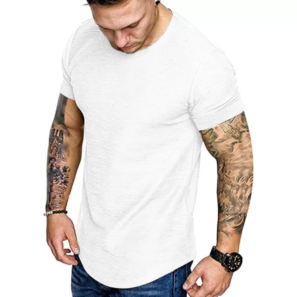 COOFANDY Men 2 Pack Muscle Workout T Shirt Gym Bodybuilding Short Sleeve Hipster Tee Top