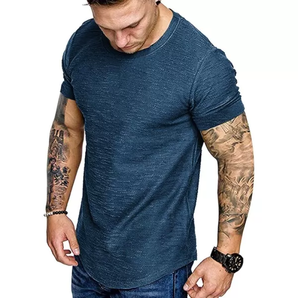 COOFANDY Men 2 Pack Muscle Workout T Shirt Gym Bodybuilding Short Sleeve Hipster Tee Top