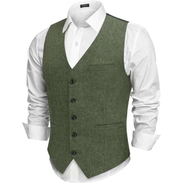 COOFANDY Men Casual Suit Vest Slim Fit Formal Vest Business Weeding Waistcoat