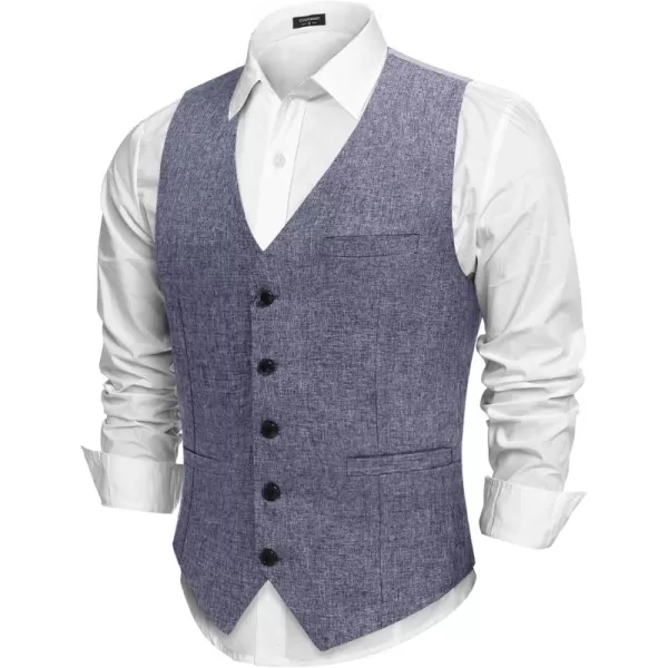 COOFANDY Men Casual Suit Vest Slim Fit Formal Vest Business Weeding Waistcoat