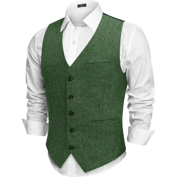 COOFANDY Men Casual Suit Vest Slim Fit Formal Vest Business Weeding Waistcoat