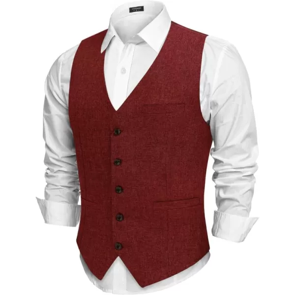 COOFANDY Men Casual Suit Vest Slim Fit Formal Vest Business Weeding Waistcoat