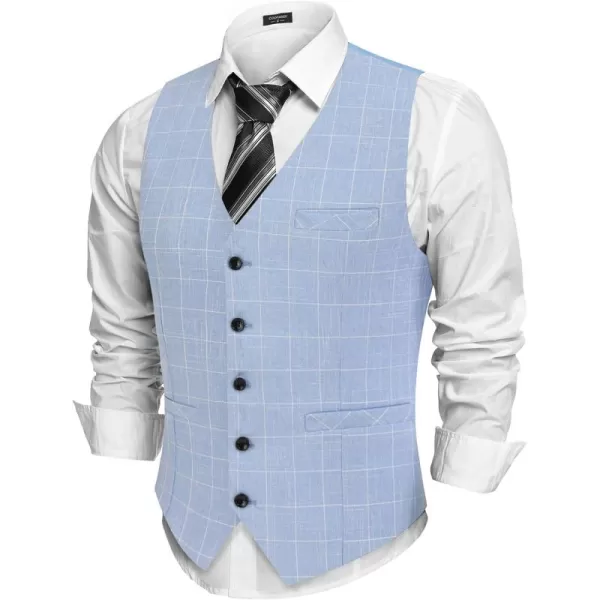 COOFANDY Men Casual Suit Vest Slim Fit Formal Vest Business Weeding Waistcoat