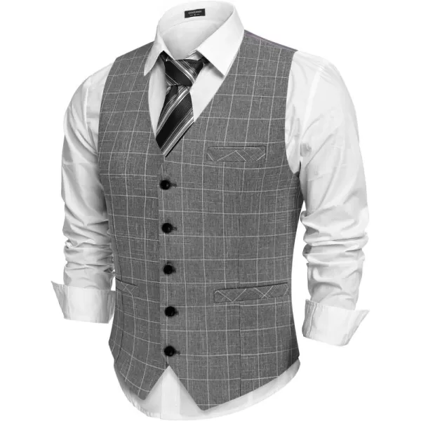 COOFANDY Men Casual Suit Vest Slim Fit Formal Vest Business Weeding Waistcoat