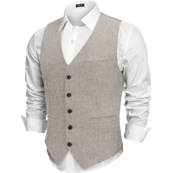 COOFANDY Men Casual Suit Vest Slim Fit Formal Vest Business Weeding Waistcoat