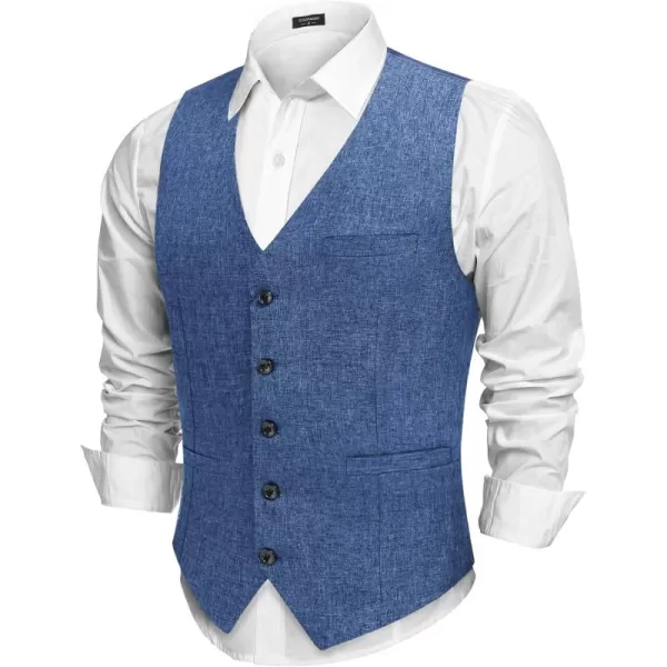COOFANDY Men Casual Suit Vest Slim Fit Formal Vest Business Weeding Waistcoat