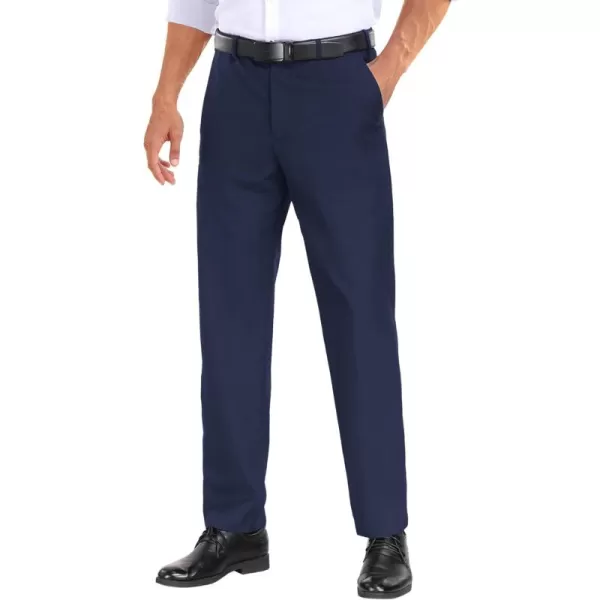 COOFANDY Men Classic Fit Dress Pant Casual Wrinkle Flat Front Pant Stretch Suit Pant