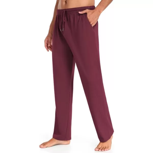 COOFANDY Men Cotton Yoga Pants Casual Sweatpants Jogger Open Bottom Lounge Pants with Pockets