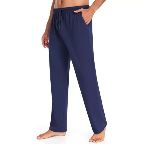 COOFANDY Men Cotton Yoga Pants Casual Sweatpants Jogger Open Bottom Lounge Pants with Pockets
