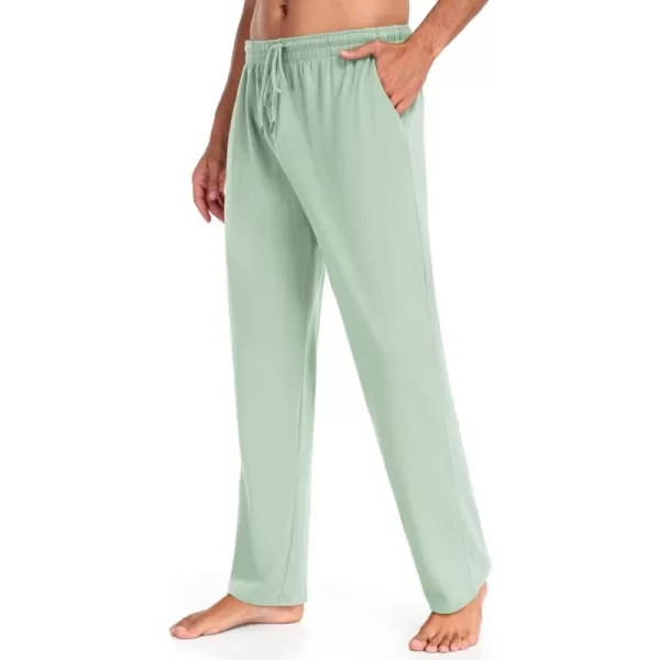 COOFANDY Men Cotton Yoga Pants Casual Sweatpants Jogger Open Bottom Lounge Pants with Pockets