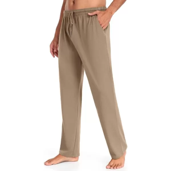 COOFANDY Men Cotton Yoga Pants Casual Sweatpants Jogger Open Bottom Lounge Pants with Pockets
