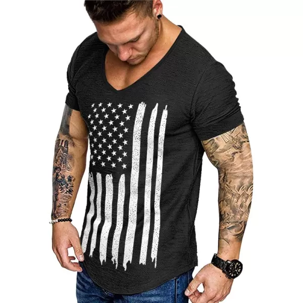 COOFANDY Mens 2 Pack Muscle V Neck T Shirt Fitted Gym Workout Short Sleeve Tee