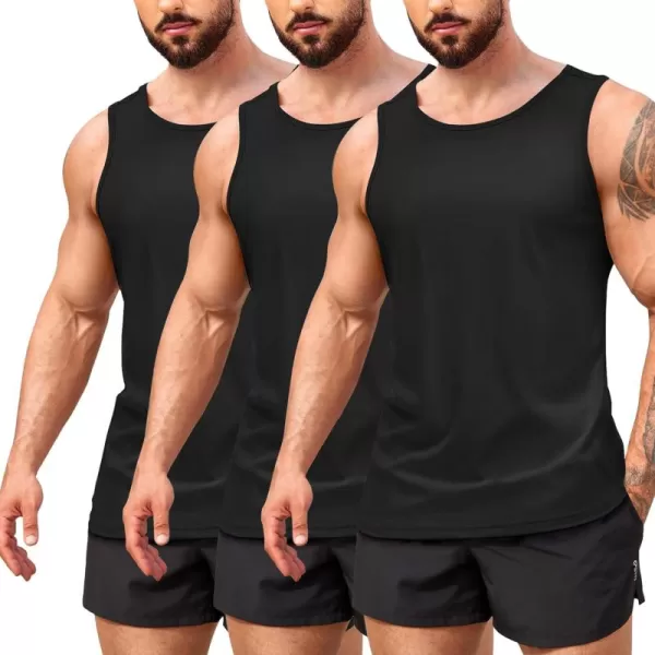 COOFANDY Men's 3 Pack Tank Top Workout Quck Dry Sleeveless Gym Muscle Shirts Summer Swim Beach Tops