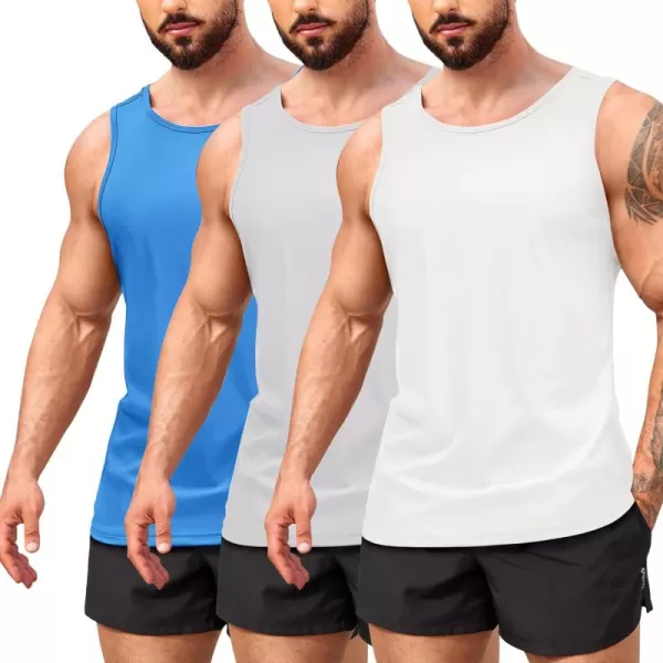 COOFANDY Men's 3 Pack Tank Top Workout Quck Dry Sleeveless Gym Muscle Shirts Summer Swim Beach Tops