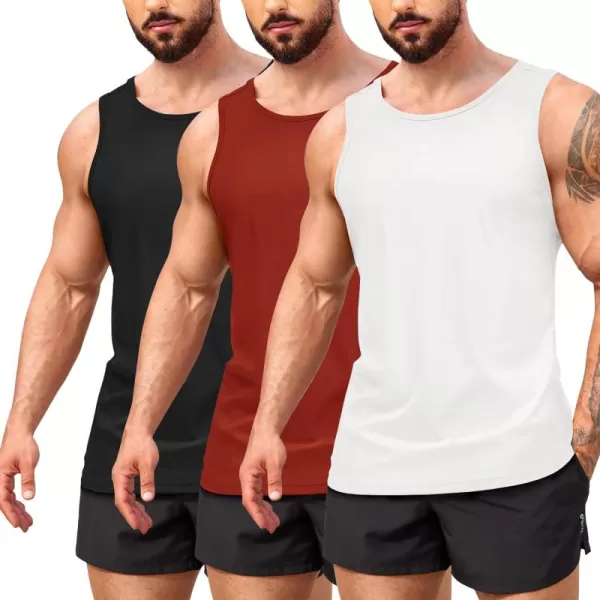 COOFANDY Men's 3 Pack Tank Top Workout Quck Dry Sleeveless Gym Muscle Shirts Summer Swim Beach Tops