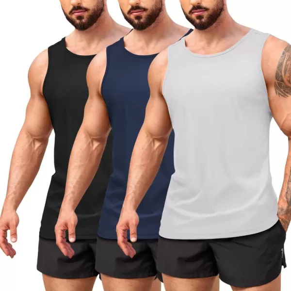 COOFANDY Men's 3 Pack Tank Top Workout Quck Dry Sleeveless Gym Muscle Shirts Summer Swim Beach Tops