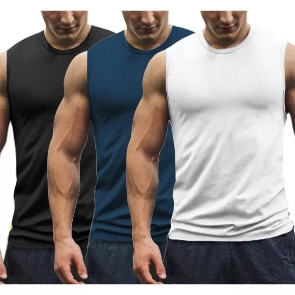 COOFANDY Men's 3 Pack Workout Tank Tops Gym Muscle Tee Bodybuilding Fitness Sleeveless T Shirts