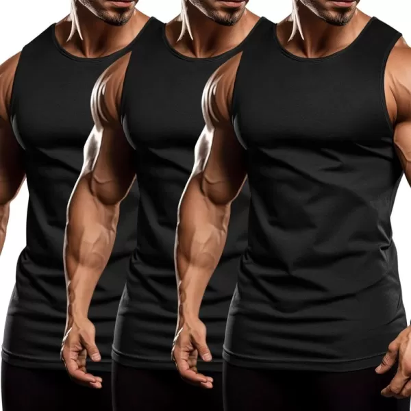 COOFANDY Men's 3 Pack Workout Tank Tops Sleeveless Gym Shirts Bodybuilding Fitness Muscle Tee Shirts
