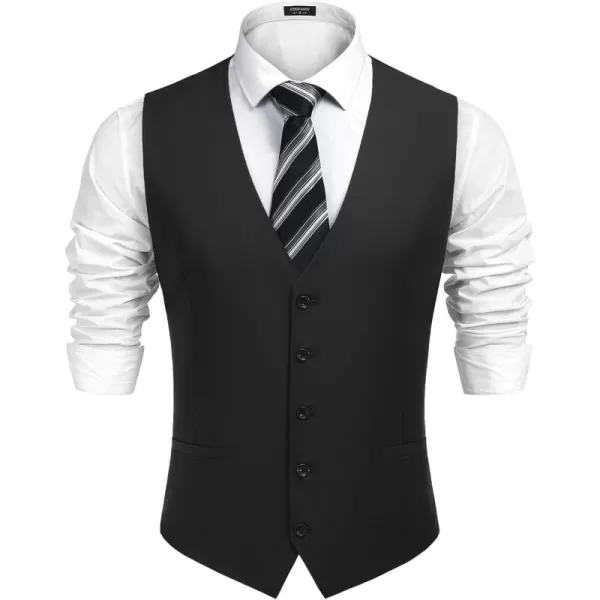 COOFANDY Men's Business Suit Vest Casual Dress Vest Slim Fit Waistcoat Vest
