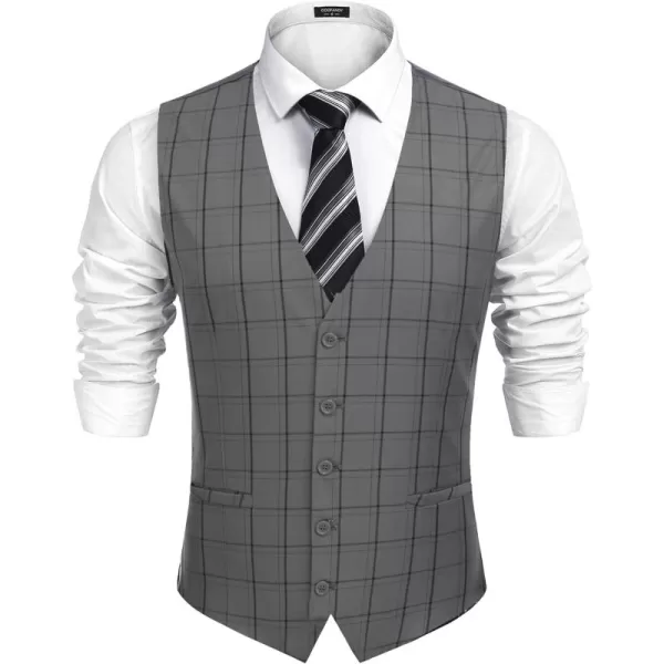 COOFANDY Men's Business Suit Vest Casual Dress Vest Slim Fit Waistcoat Vest