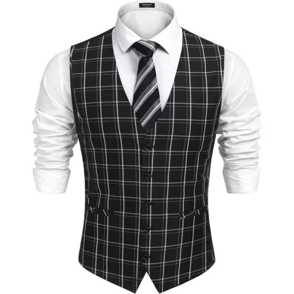 COOFANDY Men's Business Suit Vest Casual Dress Vest Slim Fit Waistcoat Vest