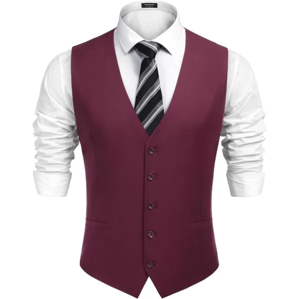 COOFANDY Men's Business Suit Vest Casual Dress Vest Slim Fit Waistcoat Vest