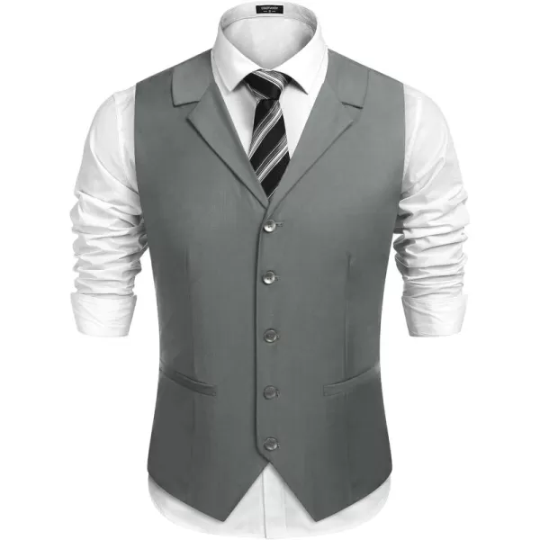 COOFANDY Men's Business Suit Vest Slim Fit Dress Waistcoat for Wedding Party Dinner