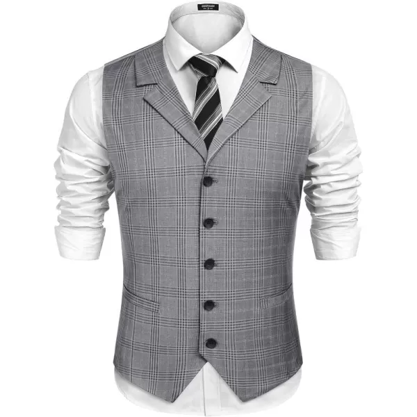 COOFANDY Men's Business Suit Vest Slim Fit Dress Waistcoat for Wedding Party Dinner