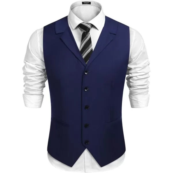 COOFANDY Men's Business Suit Vest Slim Fit Dress Waistcoat for Wedding Party Dinner