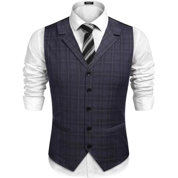 COOFANDY Men's Business Suit Vest Slim Fit Dress Waistcoat for Wedding Party Dinner