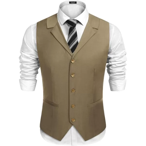 COOFANDY Men's Business Suit Vest Slim Fit Dress Waistcoat for Wedding Party Dinner
