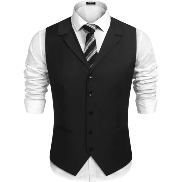COOFANDY Men's Business Suit Vest Slim Fit Dress Waistcoat for Wedding Party Dinner