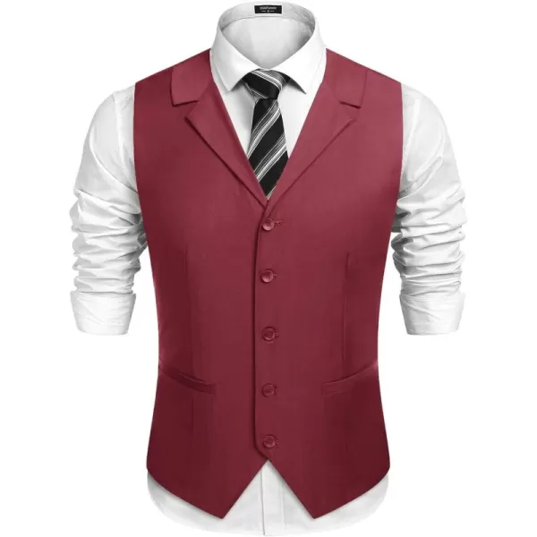 COOFANDY Men's Business Suit Vest Slim Fit Dress Waistcoat for Wedding Party Dinner