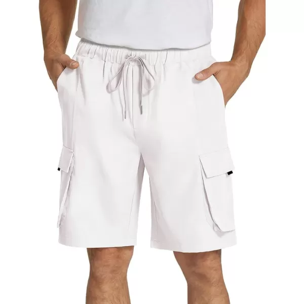 COOFANDY Mens Cargo Shorts Drawstring Casual Shorts Elastic Waist Summer Beach Shorts with Multi Pockets