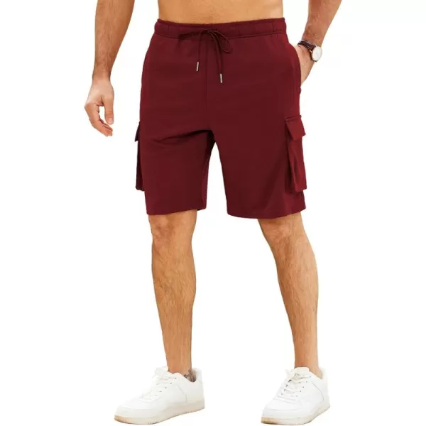 COOFANDY Men's Cargo Shorts Elastic Waist Drawstring Summer Casual Shorts Jogger Sweat Shorts with Multi Pockets