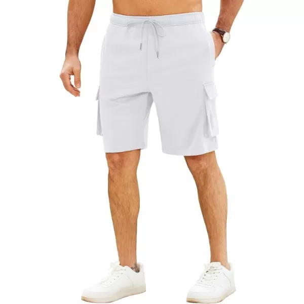 COOFANDY Men's Cargo Shorts Elastic Waist Drawstring Summer Casual Shorts Jogger Sweat Shorts with Multi Pockets