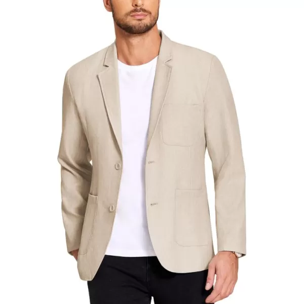 COOFANDY Men's Casual Blazer Jacket Regular Fit Lightweight Two Button Herringbone Sport Coat