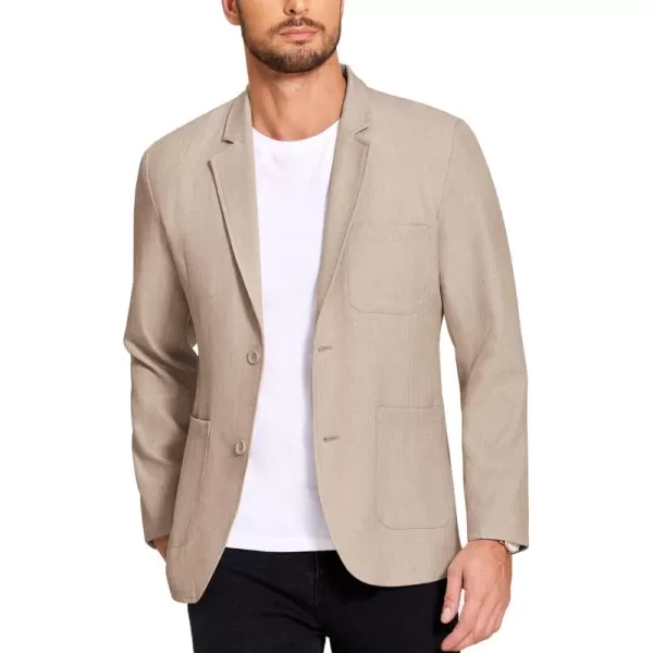 COOFANDY Men's Casual Blazer Jacket Regular Fit Lightweight Two Button Herringbone Sport Coat